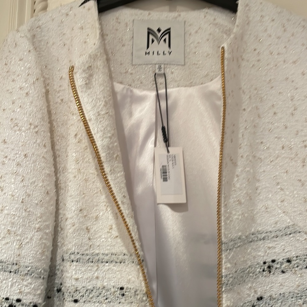 Milly long tweed coat - Picture 3 of 6